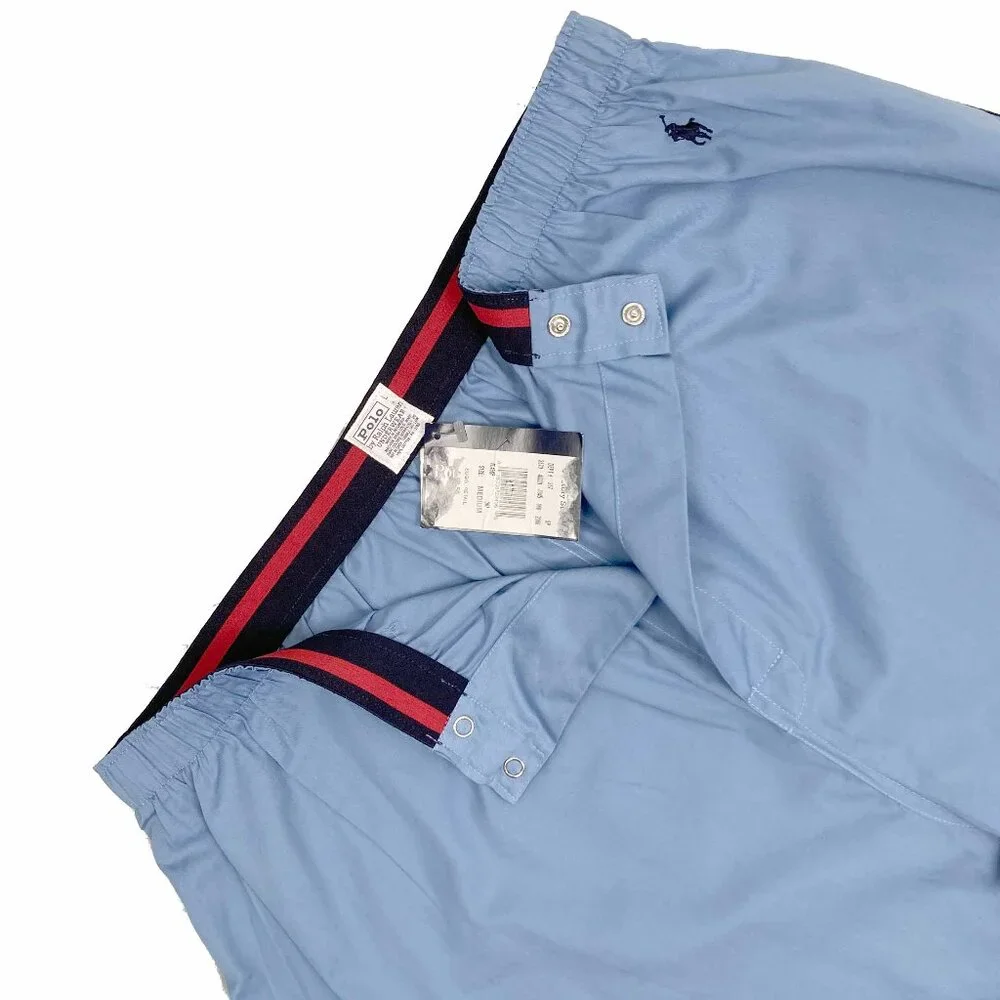 NEW Polo Ralph Lauren Lounge (Pajama) Pants! Large Light Blue With Navy Stripes
